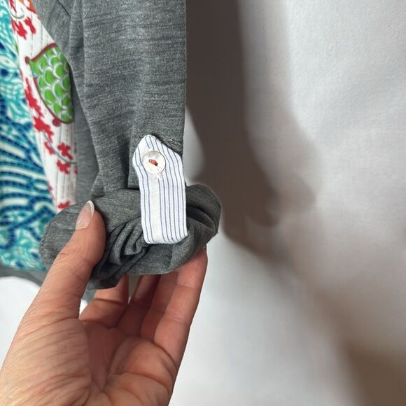 Anthropology One September Milieu Mixed Media Floral Knit  Women's Top. Size M. - Picture 4 of 11